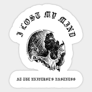 Lost Mind Gothic Skull Gothcore Skeleton Darkness Universe Sticker